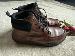 Kuru Quest Mens Brown Leather Moc Toe Comfort Hiking Boots Size 11.5